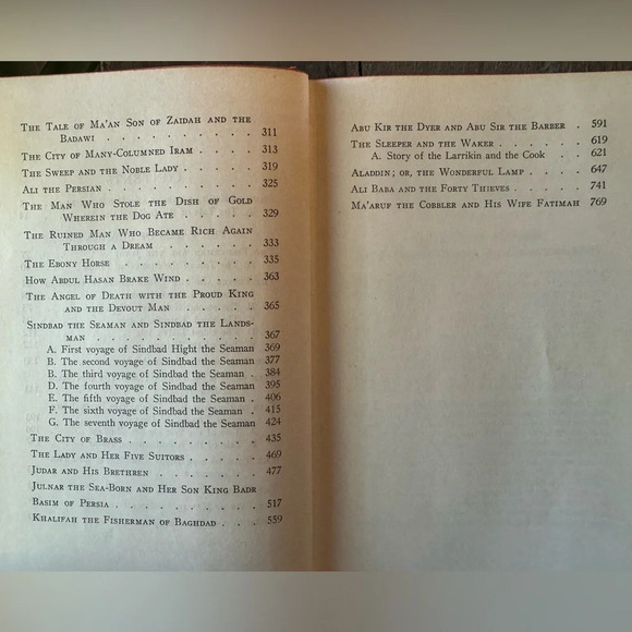 VINTAGE The Arabian Nights Book - 1920s Hardback, Red Cover, Gold Lettering - Picture 7 of 10